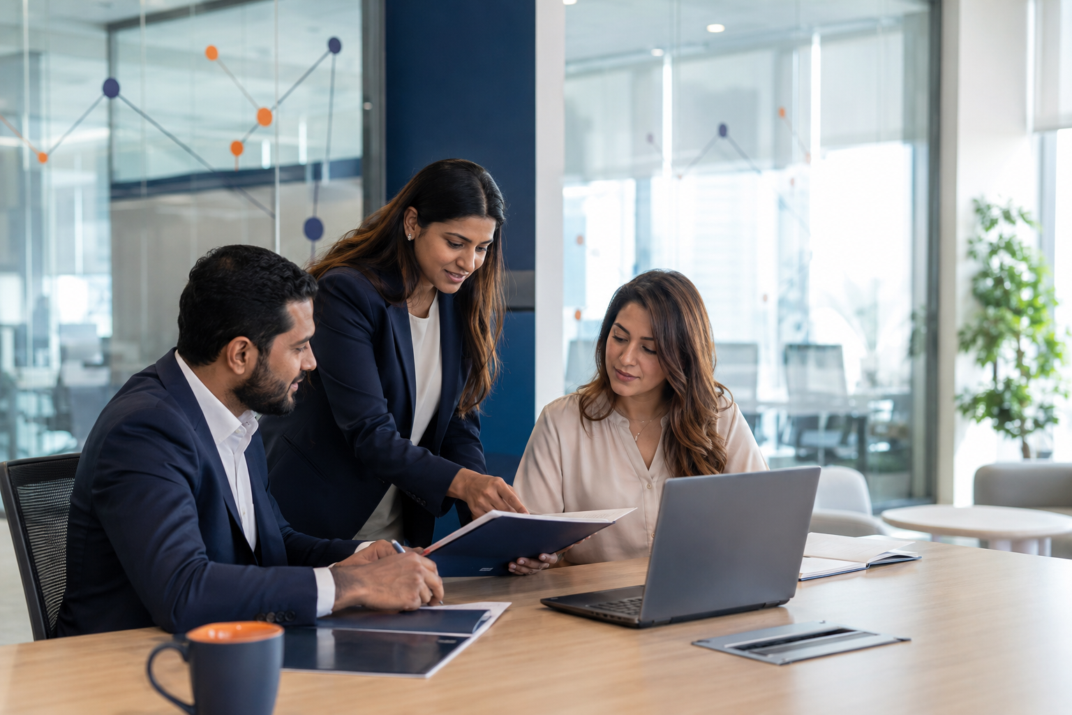 HR specialist coordinating employee processes with an operations team